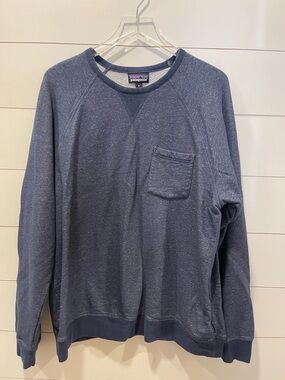 Patagonia Mahnya Men’s  Navy Heather Crewneck Sweatshirt Size XL